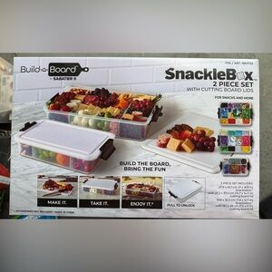 NEW Sabatier Snacklebox 2-piece Set with Cutting Board Lids